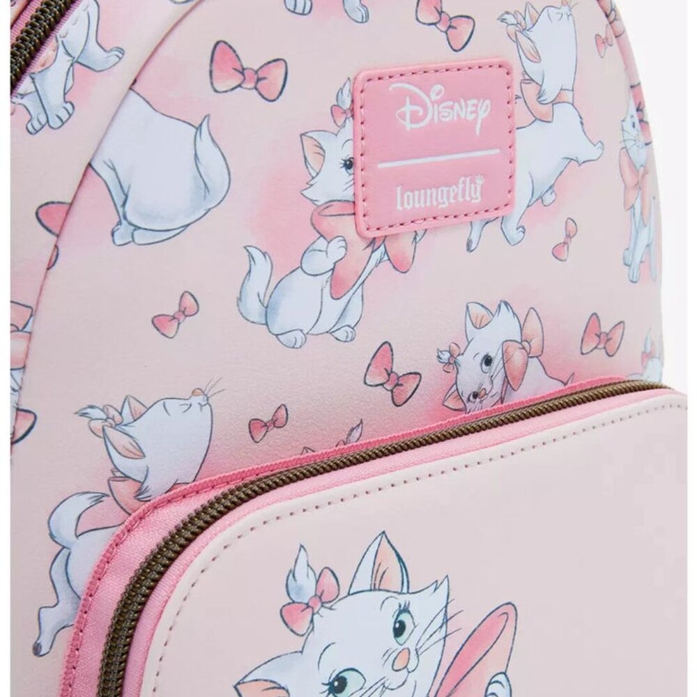 Loungefly Disney Aristocats Marie Mini Backpack Marie Bows Pattern Bag - Picture 5 of 5